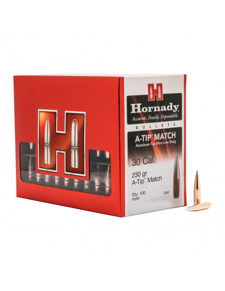 HORNADY BULLETS A-TIP 308" 230GR 100PZ. HORNADY BULLETS A-TIP 308" 230GR 100PZ.