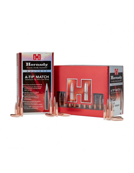 HORNADY BULLETS A-TIP MATCH 308" 250GR 100PZ. HORNADY BULLETS A-TIP MATCH 308" 250GR 100PZ.