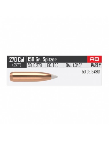 NOSLER BULLETS 277" 150GR ACCUBOND LR SPITZER 100PCS. NOSLER BULLETS 277" 150GR ACCUBOND LR SPITZER 100PCS.