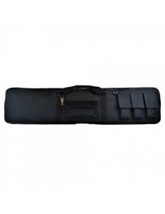 JS TACTICAL CUSTODIA ROYAL IN NYLON IMBOTTITA NERA 130cm CON TASCHE x CARABINA