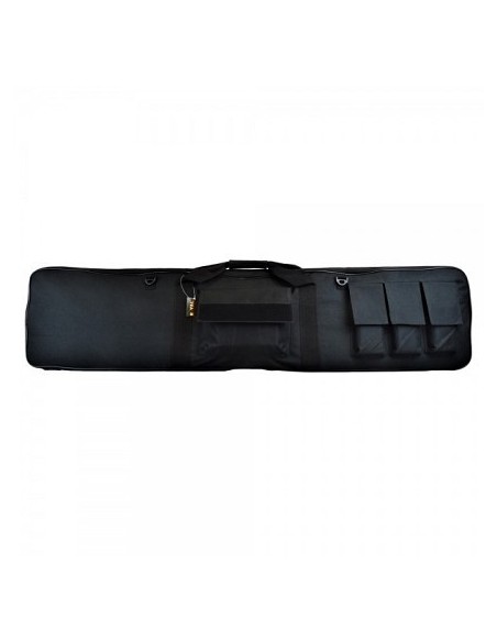 JS TACTICAL CUSTODIA ROYAL IN NYLON IMBOTTITA NERA 130cm CON TASCHE x CARABINA