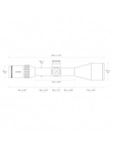 HAWKE SIDEWINDER 30 SF FFP 6-24-X56 HALF MIL