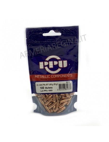 PRVI PARTIZAN PALLE FMJ BT 22 (.224) 55GR 100PZ.