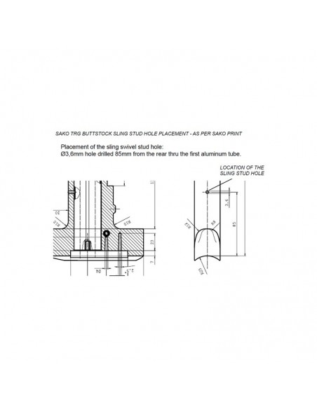 BT29 SAKO TRG Buttstock Rail Kit BT29 SAKO TRG Buttstock Rail Kit