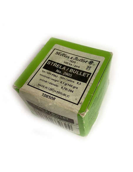 S&B GESCHOSSE C. 6,5X55 FMJ 140GR 100PCS
