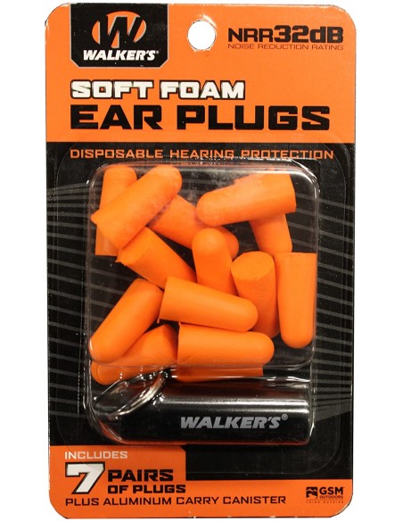 WALKER'S SOFT FOAM EAR PLUG ORANGE | Armeria Regina