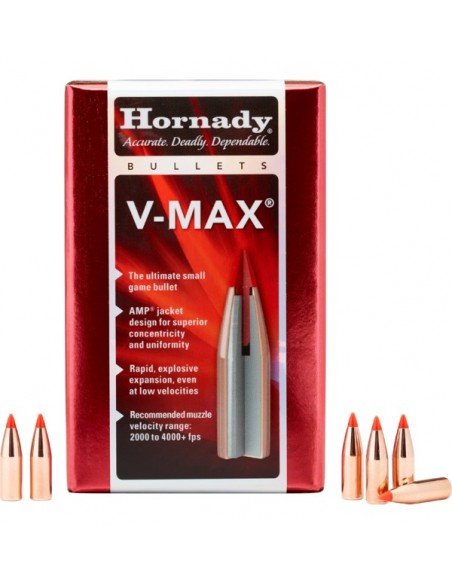 HORNADY PALLE V-MAX 224" 60GR 100PZ. HORNADY PALLE V-MAX 224" 60GR 100PZ.