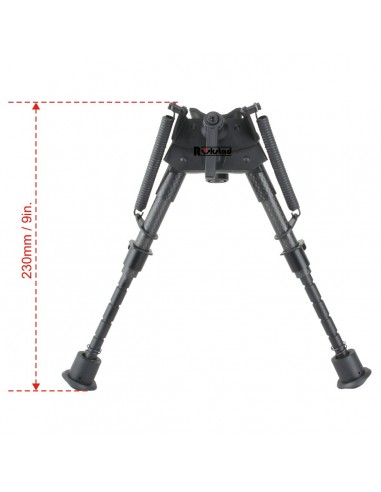 Carbon Fiber 6-9" Swivel Spring Bipod Carbon Fiber 6-9" Swivel Spring Bipod