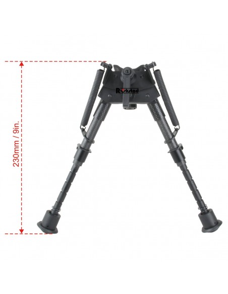 Carbon Fiber 6-9" Swivel Spring Bipod Carbon Fiber 6-9" Swivel Spring Bipod