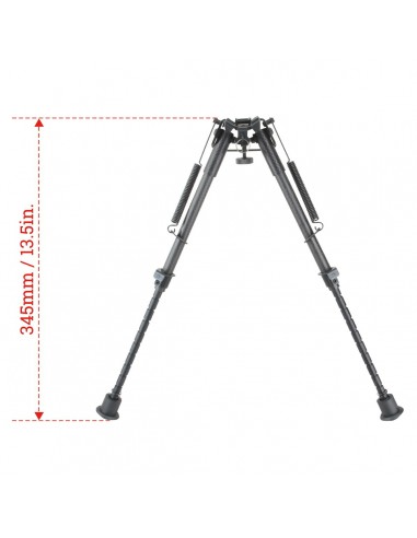 Carbon Fiber 9-13.5" Spring Bipod. Carbon Fiber 9-13.5" Spring Bipod.