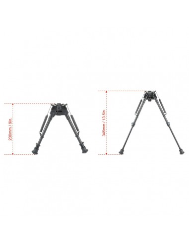 Carbon Fiber 9-13.5" Swivel Spring Bipod Carbon Fiber 9-13.5" Swivel Spring Bipod