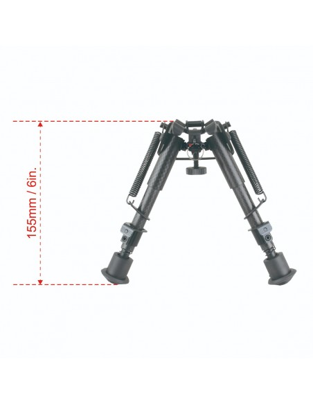 Carbon Fiber 6-9" Spring Bipod
