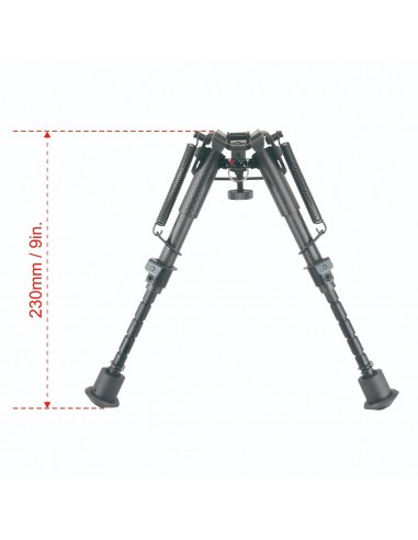 Carbon Fiber 6-9" Spring Bipod