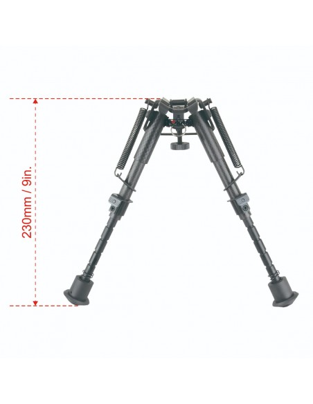 Carbon Fiber 6-9" Spring Bipod