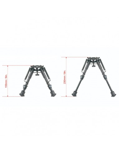 Carbon Fiber 6-9" Spring Bipod