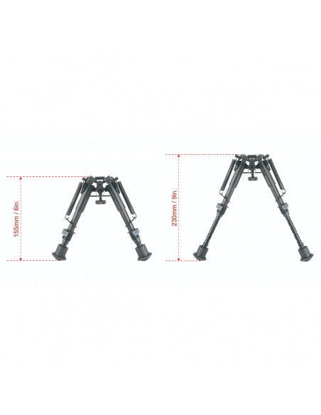 Carbon Fiber 6-9" Spring Bipod