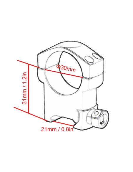 VECTOR OPTICS HIGH PROFILE MARK SCOPE WEAVER RINGE 30 MM VECTOR OPTICS HIGH PROFILE MARK SCOPE WEAVER RINGE 30 MM
