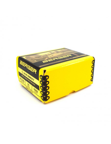 BERGER BULLETS 22 (.224) 70gr VLD TARGET QUANTITY PACK 1000 PZ BERGER BULLETS 22 (.224) 70gr VLD TARGET QUANTITY PACK 1000 PZ