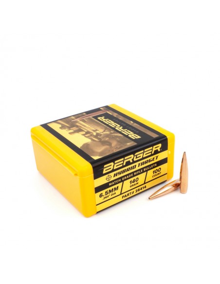 BERGER BULLETS 6,5MM (.264) 140gr HYBRID TARGET BERGER BULLETS 6,5MM (.264) 140gr HYBRID TARGET