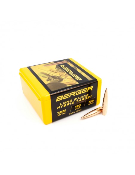 BERGER BULLETS 7MM (.284) 190gr LONG RANGE HYBRID TARGET 100 PCS ...