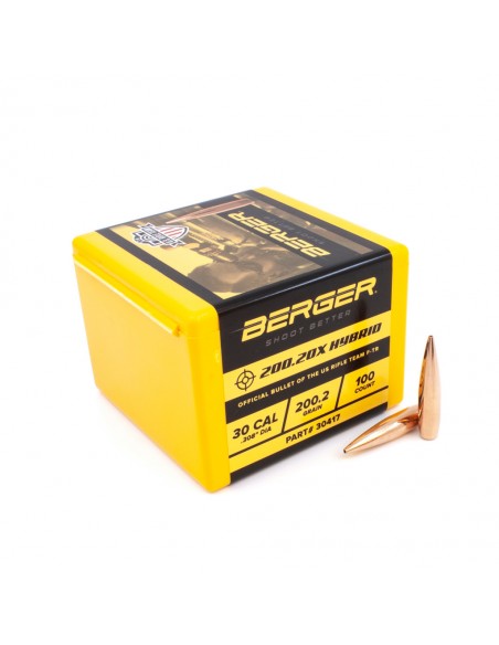 BERGER BULLETS 30 (.308) 200.20X gr HYBRID TARGET BERGER BULLETS 30 (.308) 200.20X gr HYBRID TARGET