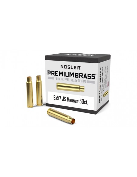 NOSLER CUSTOM BRASS CAL. 8x57MM JS MAUSER 50PCS.