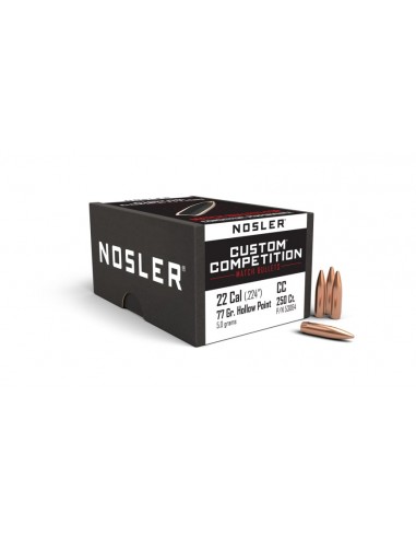 NOSLER GESCHOSSE 224" 77GR HPBT CUSTOM COMPETITION 250PCS. NOSLER GESCHOSSE 224" 77GR HPBT CUSTOM COMPETITION 250PCS.