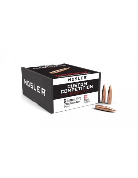 NOSLER PALLE 264" 123GR HPBT CUSTOM COMPETITION 250PZ.