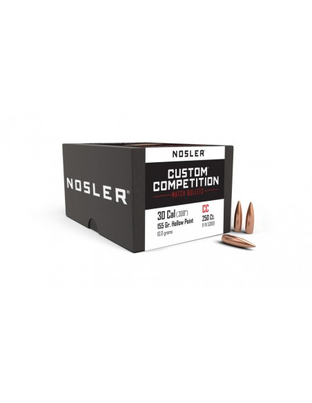 NOSLER GESCHOSSE 308" 155GR HPBT CUSTOM COMPETITION 250PCS.