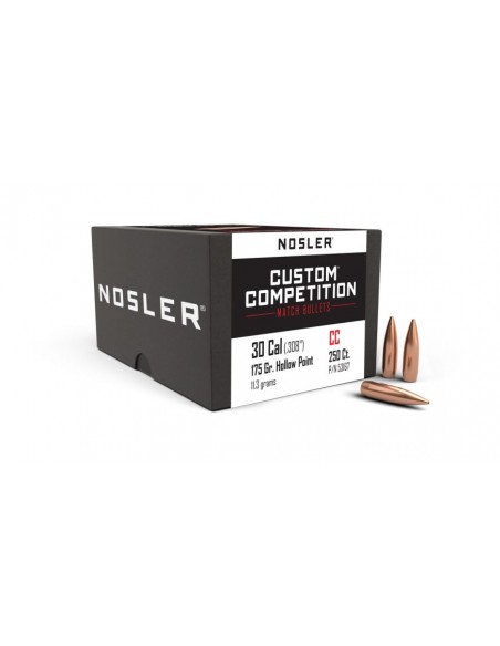 NOSLER GESCHOSSE 308" 175GR HPBT CUSTOM COMPETITION 250PCS.
