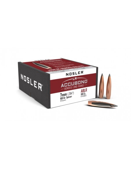 NOSLER BULLETS 284" 168GR ACCUBOND LR SPITZER 100PCS. NOSLER BULLETS 284" 168GR ACCUBOND LR SPITZER 100PCS.