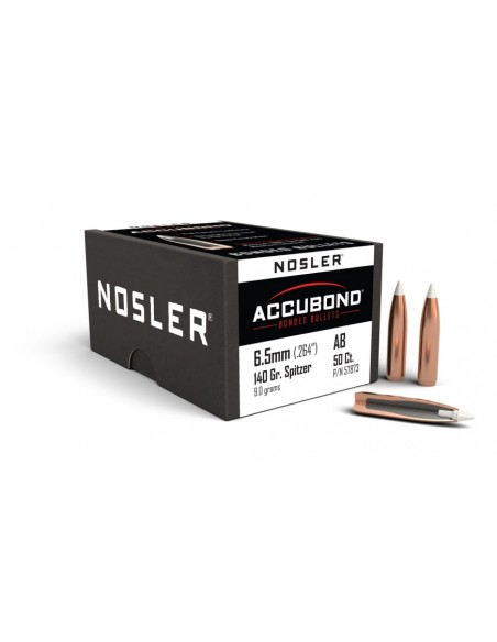 NOSLER GESCHOSSE 264" 140GR ACCUBOND SP 50PCS. NOSLER GESCHOSSE 264" 140GR ACCUBOND SP 50PCS.