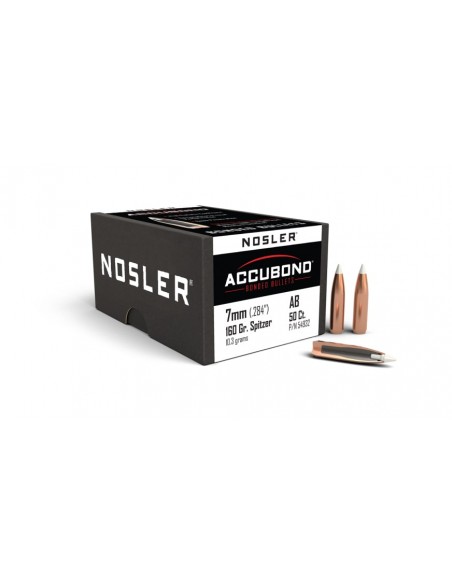 NOSLER PALLE 284" 160GR ACCUBOND SP 50PZ. NOSLER PALLE 284" 160GR ACCUBOND SP 50PZ.