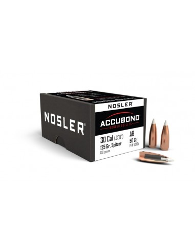 NOSLER BULLETS 308" 125GR ACCUBOND SP 50PCS. NOSLER BULLETS 308" 125GR ACCUBOND SP 50PCS.