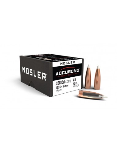 NOSLER BULLETS 338" 180GR ACCUBOND SP 50PCS.