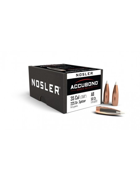 NOSLER BULLETS 358" 225GR ACCUBOND SP 50PCS. NOSLER BULLETS 358" 225GR ACCUBOND SP 50PCS.