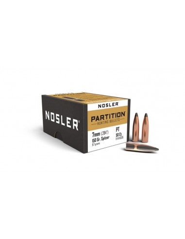 NOSLER GESCHOSSE 284" 150GR PARTITION SPITZER 50PCS.