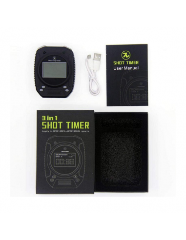 SHOT TIMER 3IN1 WITH BELT CLIP BLUETOOTH BLACK SHOT TIMER 3IN1 WITH BELT CLIP BLUETOOTH BLACK