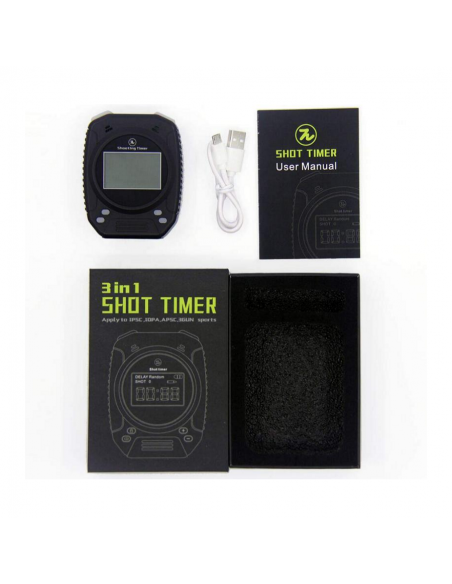 SHOT TIMER 3IN1 WITH BELT CLIP BLUETOOTH BLACK SHOT TIMER 3IN1 WITH BELT CLIP BLUETOOTH BLACK