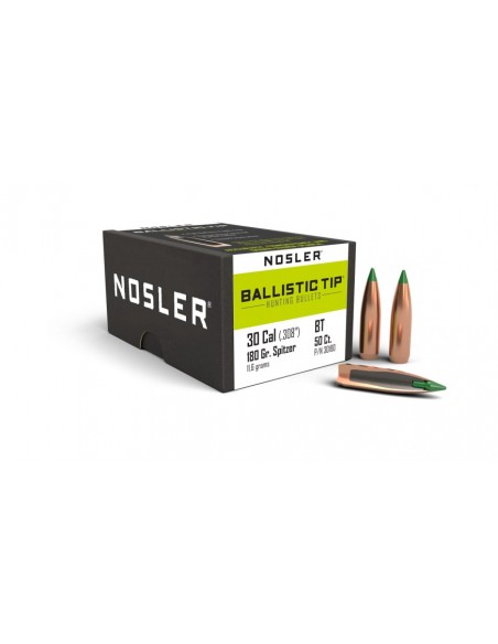 NOSLER PALLE 308" 180GR BALLISTIC TIP SP 50PZ. NOSLER PALLE 308" 180GR BALLISTIC TIP SP 50PZ.
