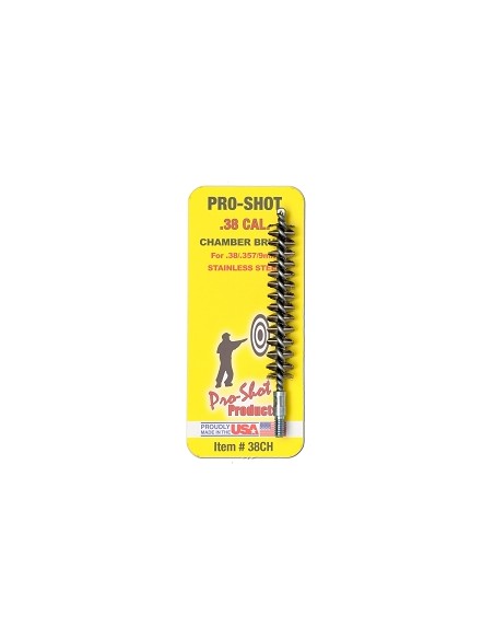PRO SHOT STAINLESS STEEL CHAMBER BRUSH .38 / .357 CAL PRO SHOT STAINLESS STEEL CHAMBER BRUSH .38 / .357 CAL
