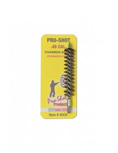 PRO SHOT STAINLESS STEEL CHAMBER BRUSH .45 CAL 2