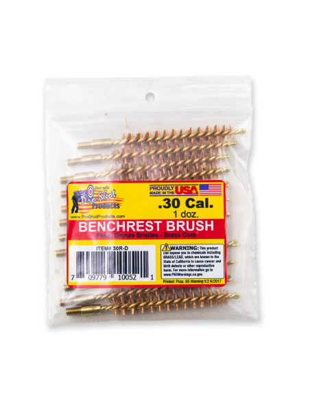 PRO SHOT RIFLE LENGTH BRONZE BRISTLE BULK QUANTITY DOZEN PACK