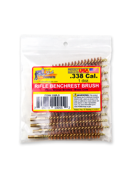 PRO SHOT RIFLE LENGTH BRONZE BRISTLE BULK QUANTITY DOZEN PACK