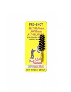 PRO SHOT PISTOL LENGTH NYLON BRISTLE BORE BRUSH MULTI-CAL 2