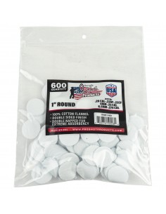 PRO SHOT 1" ROUND COTTON PATCHES .22 - .270 CAL 2