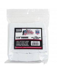 PRO SHOT 1 1/8" SQUARE COTTON PATCHES .22 - .270 CAL 2