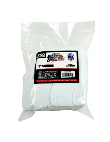 PRO SHOT 3" SQUARE COTTON PATCHES 12 - 16 GA