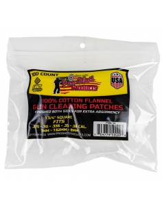 PRO SHOT 1 3/4" SQUARE COTTON PATCHES .270 - .38 CAL 100PCS