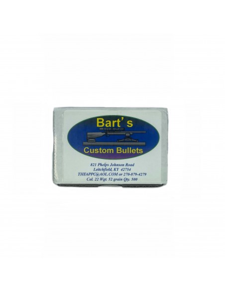 BART'S BULLETS CAL. 22 ORIGINAL FLAT BASE 52GR 500PCS.